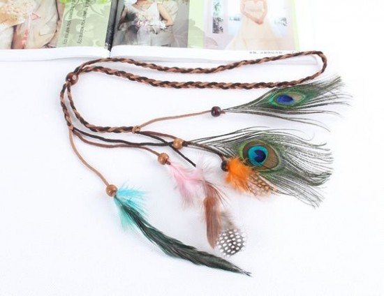 Boho hippie haarband veren festival feather headband ibiza festival accessories 2