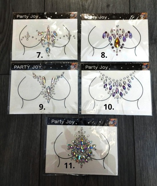 Breast juwel stickers festival borst juwelen 1