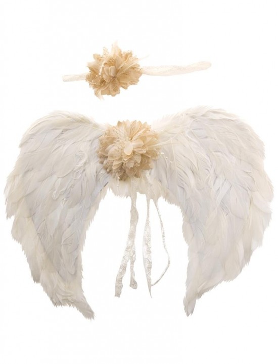 Engel hoofdband en vleugels met veren angel angel headband and wings with feathers halloween 3