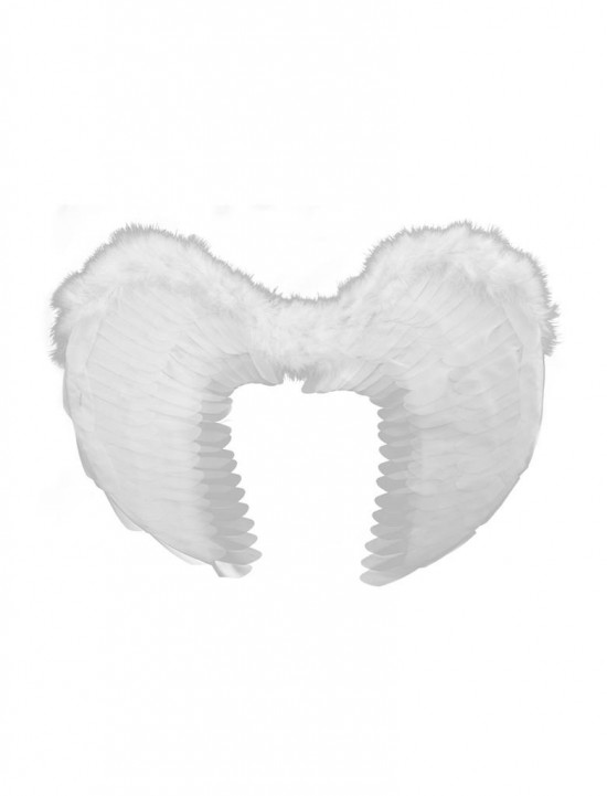 Engelen vleugels stof engel angel wings wit white halloween carnaval