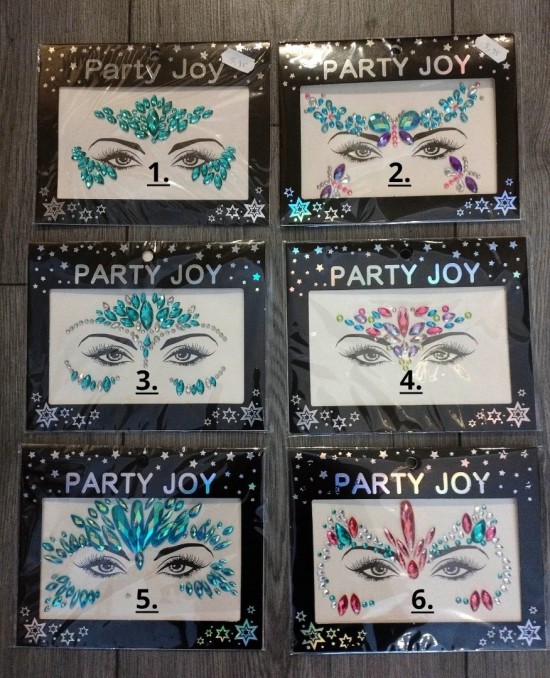 Face jewel stickers festival jewels festival glitter juwelen