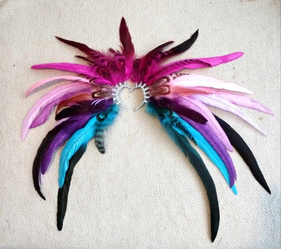 Feather earcuff handmade handgemaakte veren oorhaak festival accessoires back to live dubvision afrojack 3