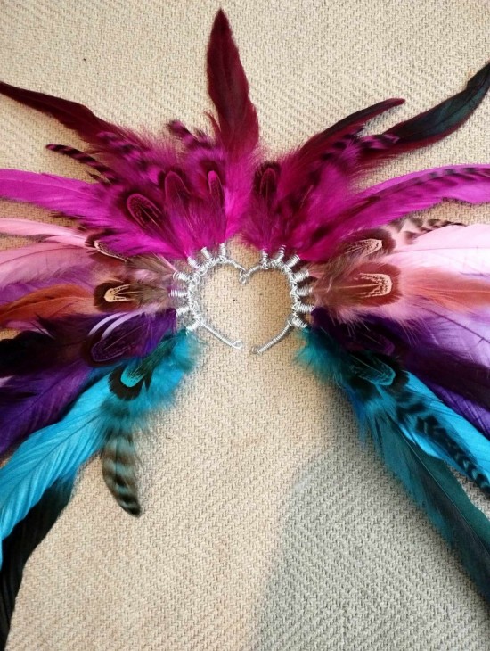 Feather earcuff handmade handgemaakte veren oorhaak festival accessoires back to live dubvision afrojack 4