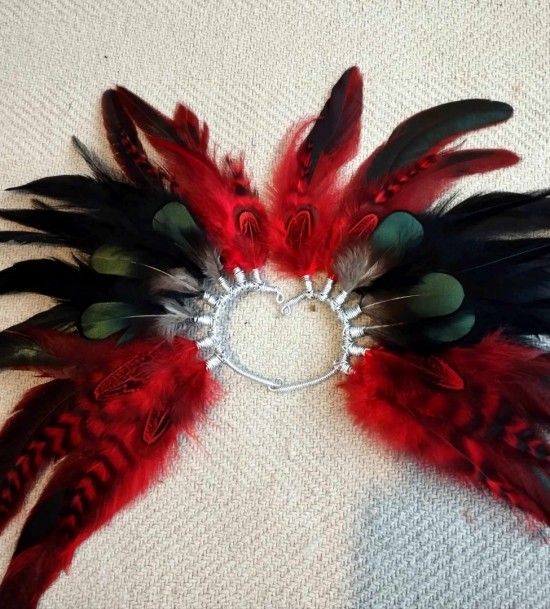 Feather earcuff handmade handgemaakte veren oorhaak festival accessoires pull me through sick individuals 4