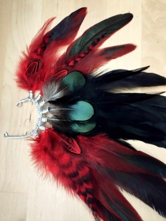 Feather earcuff handmade handgemaakte veren oorhaak festival accessoires pull me through sick individuals