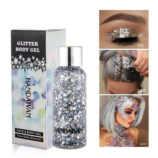 Festival glitter gel holographic holografisch glitters voor haar lichaam en haar 4