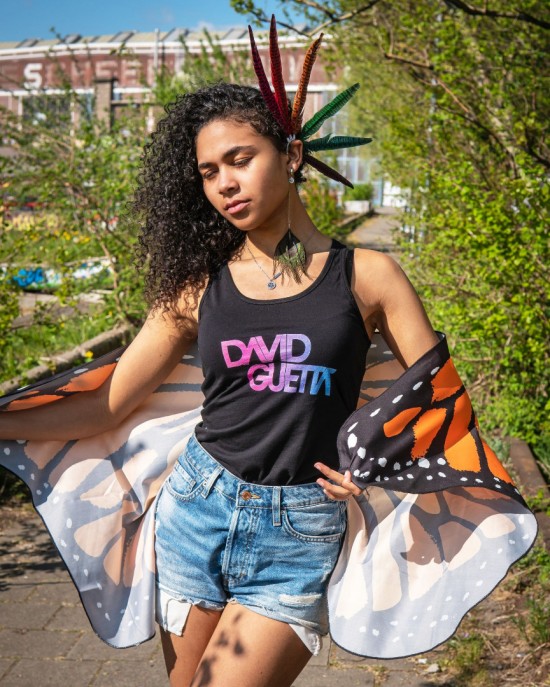 Festivaldoeken met vlinder vleugels opdruk butterfly wings oranje 2