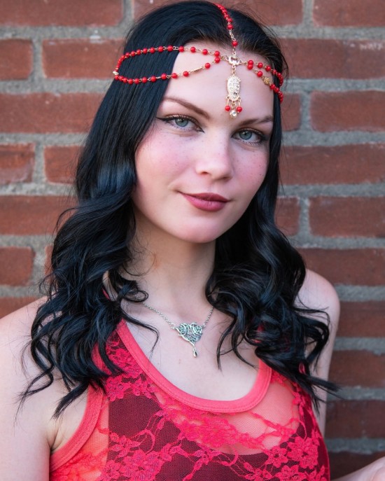 Gouden haarsieraad type royal autumn 2 haarband ibiza style head chain