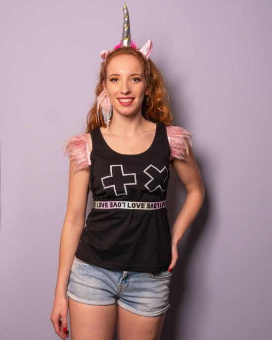 Handgemaakteharnas oorhaak festival set metveren type unicorn princess