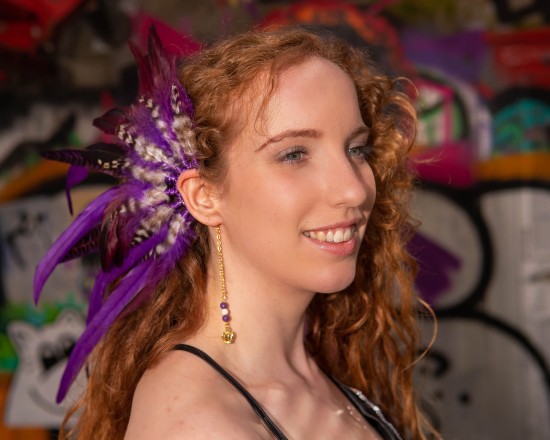 Handmade feather ear cuff queen nifra festival accessories