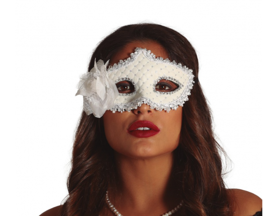 Masker wit gala mask white ball masquee gemaskerd bal venetiaans masker