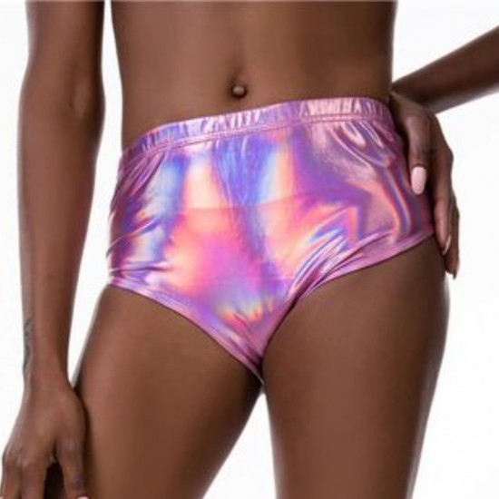 Roze holografisch festival broekje