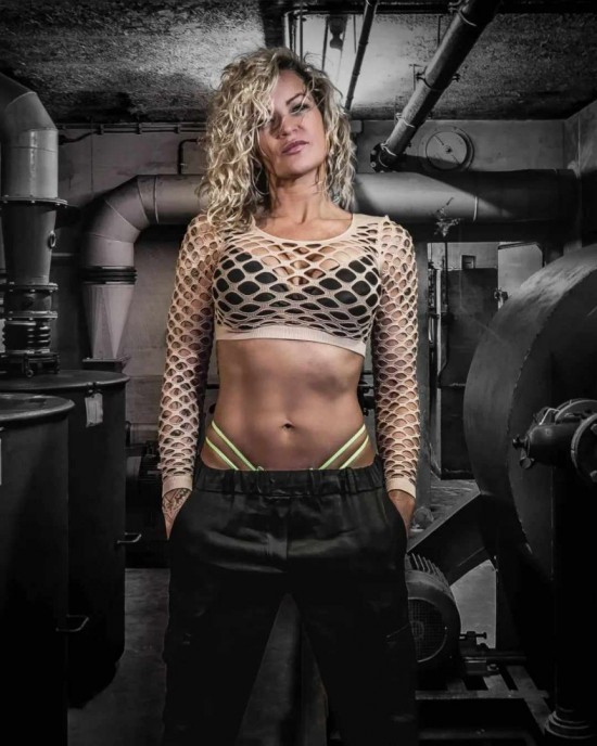 Sexy fishnet festival top net topje clubwear ravewear