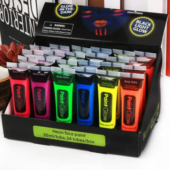 Uv bodypaint diverse kleuren blacklight verf festival glow in the dark