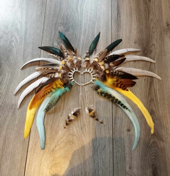 Veren oorhaak feather earcuff edm lovers series ayshas feathers festival accessories handgemaakte festival accessoires hurricane martin garrix 4