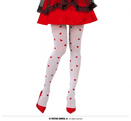 Wittepanty met rood hartjes motief